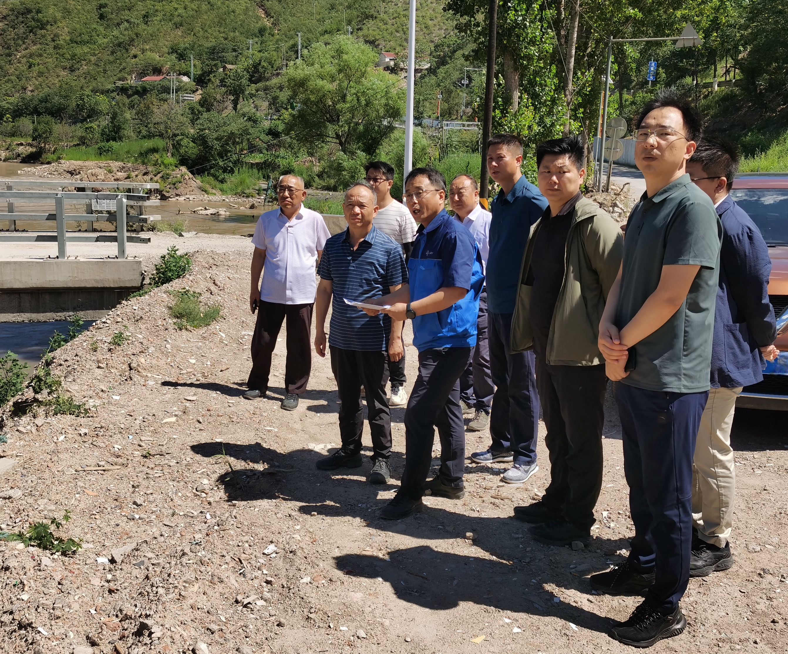 公司主要領導赴永定河山峽段綜合提升工程開展河道疏浚物消納專項調(diào)研